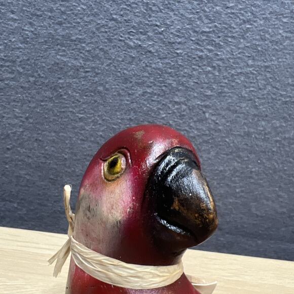 Vintage Recupe Hand Carved Hanging Hand Painted Parrot 15” - Picture 8 of 14